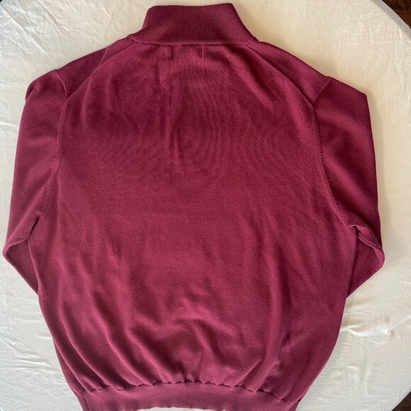 Paul Fredrick Burgundy Pima Cotton Turtleneck Sweater – XXLT (Like New) - Picture 2 of 6
